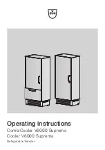 Предварительный просмотр 1 страницы V-ZUG Cooler V6000 Supreme Operating Instructions Manual