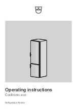 V-ZUG Cooltronic eco Operating Instructions Manual preview