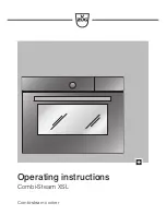 V-ZUG CSTXSLZ60Y Operating Instructions Manual preview