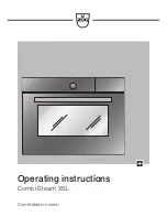 Preview for 1 page of V-ZUG CSTXSLZ60Y Operating Instructions Manual