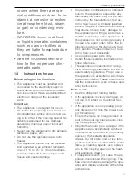 Preview for 7 page of V-ZUG CSTXSLZ60Y Operating Instructions Manual