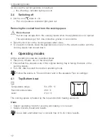 Предварительный просмотр 12 страницы V-ZUG De Luxe S Operating Instructions Manual