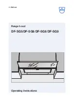 V-ZUG DF-SG5 Operating Instructions Manual preview