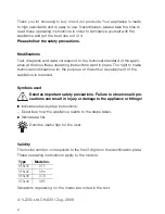 Preview for 2 page of V-ZUG DF-SLG5 Operating Instructions Manual