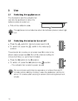 Preview for 10 page of V-ZUG DF-U5 Operating Instructions Manual