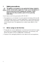 Preview for 4 page of V-ZUG DF5 Operating Instructions Manual