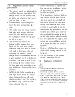 Preview for 5 page of V-ZUG DFL5 Operating Instructions Manual