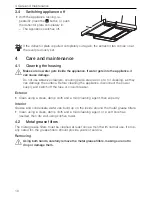 Preview for 10 page of V-ZUG DFL5 Operating Instructions Manual