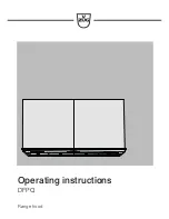 Preview for 1 page of V-ZUG DFPQ Operating Instructions Manual