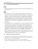 Preview for 6 page of V-ZUG DFPQ Operating Instructions Manual