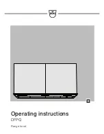 V-ZUG DFPQ12 Operating Instructions Manual preview