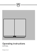 Предварительный просмотр 1 страницы V-ZUG DFPQSL Series Operating Instructions Manual