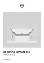 Preview for 1 page of V-ZUG DFSG 5 Operating Instructions Manual