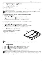 Preview for 9 page of V-ZUG DFSG 5 Operating Instructions Manual