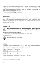 Preview for 2 page of V-ZUG DI-SL9 Operating Instructions Manual