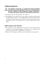 Preview for 4 page of V-ZUG DI-SM12 Operating Instructions Manual