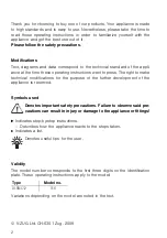 Предварительный просмотр 2 страницы V-ZUG DI-SMC12 Operating Instructions Manual