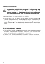 Preview for 4 page of V-ZUG DI-SMC12 Operating Instructions Manual