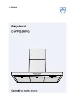 V-ZUG DIPQ Series Operating Instructions Manual preview