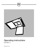 Preview for 1 page of V-ZUG DSDSR12 Operating Instructions Manual