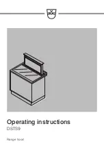 Preview for 1 page of V-ZUG DSTS9 Operating Instructions Manual