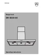 V-ZUG DW-SE6 048 Operating Instructions Manual preview