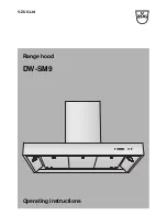 Предварительный просмотр 1 страницы V-ZUG DW-SM9 Operating Instructions Manual