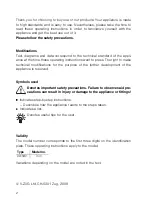 Предварительный просмотр 2 страницы V-ZUG DW-SM9 Operating Instructions Manual