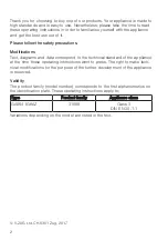 Preview for 2 page of V-ZUG GAS641GKAZ Operating Instructions Manual