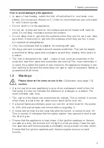 Предварительный просмотр 9 страницы V-ZUG GAS641GKAZ Operating Instructions Manual