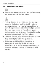 Preview for 6 page of V-ZUG GK16TIWSF Operating Instructions Manual