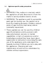 Preview for 7 page of V-ZUG GK16TIWSF Operating Instructions Manual