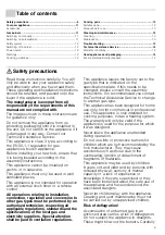 Предварительный просмотр 9 страницы V-ZUG GK21TG Instruction Manual