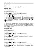 Предварительный просмотр 24 страницы V-ZUG GK26TIQ Operating Instructions Manual