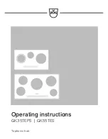 V-ZUG GK35TEPS C Operating Instructions Manual preview