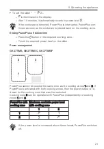 Предварительный просмотр 21 страницы V-ZUG GK37TIMSF Operating Instructions Manual