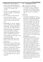 Preview for 5 page of V-ZUG GK45TEAS Operating Instructions Manual