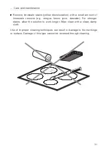 Предварительный просмотр 31 страницы V-ZUG GK46TI Operating Instructions Manual