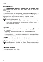 Предварительный просмотр 24 страницы V-ZUG GK46TIAC Operating Instructions Manual