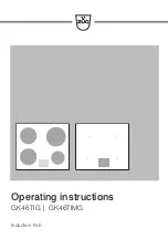 V-ZUG GK46TIMG Operating Instructions Manual preview