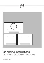 Preview for 1 page of V-ZUG GK46TIMXS Operating Instructions Manual