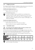 Предварительный просмотр 21 страницы V-ZUG GK46TIMXS Operating Instructions Manual