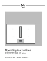 V-ZUG GKD46TIMASZO Operating Instructions Manual preview