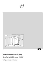 Предварительный просмотр 1 страницы V-ZUG Komfort 60i Installation Instructions Manual