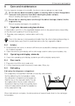 Предварительный просмотр 17 страницы V-ZUG Magnum Operating Instructions Manual