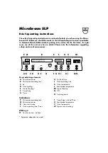 Preview for 1 page of V-ZUG Microbraun SLP Brief Operating Instructions