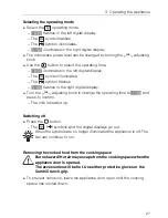 Предварительный просмотр 27 страницы V-ZUG Miwell-Combi MWC-SL Operating Instructions Manual