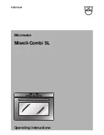 Предварительный просмотр 1 страницы V-ZUG Miwell-Combi SL MWC-SL Operating Instructions Manual