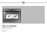 Preview for 1 page of V-ZUG Miwell-Combi XSL Tips On Settings