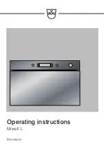 V-ZUG Miwell L Operating Instructions Manual preview